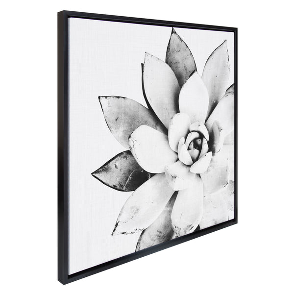 Kate & Laurel Sylvie Succulent Framed Canvas By Simon Te Of Tai Prints