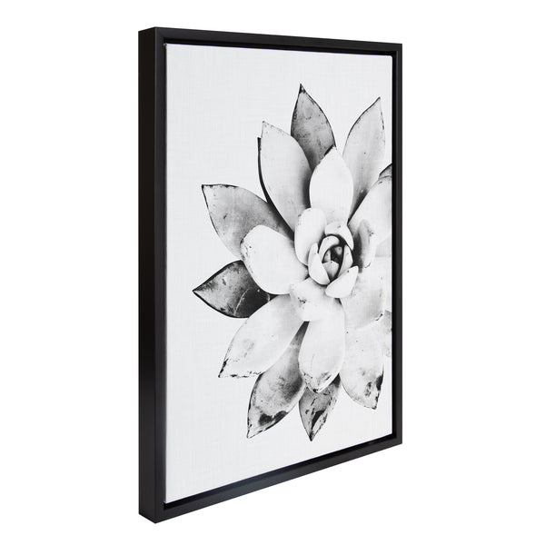 Kate & Laurel Sylvie Succulent Framed Canvas By Simon Te Of Tai Prints
