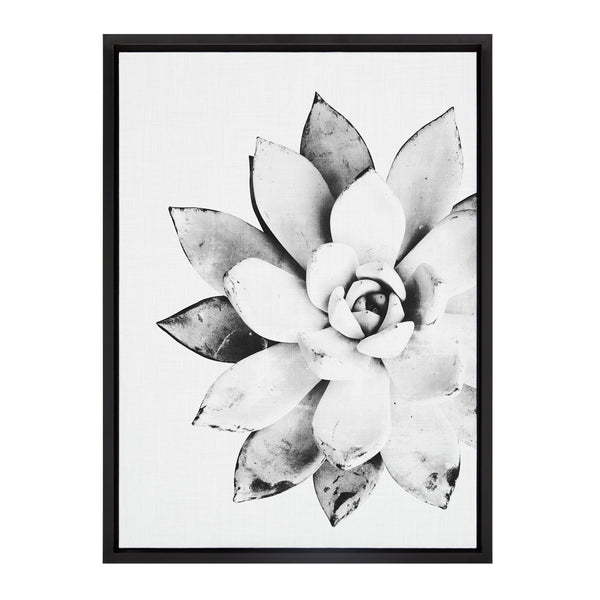 kate & laurel Sylvie Succulent Framed Canvas by Simon Te of Tai Prints