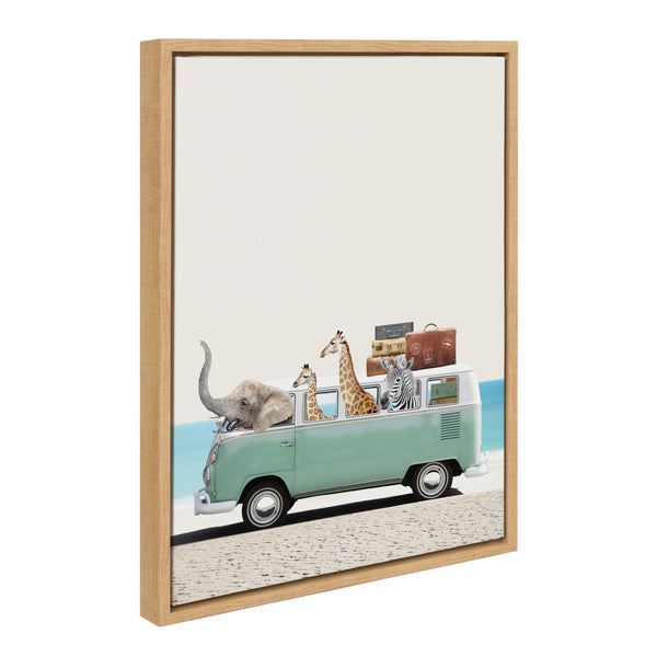 kate & laurel Sylvie Summer Animal Adventures Framed Canvas by July Art Prints