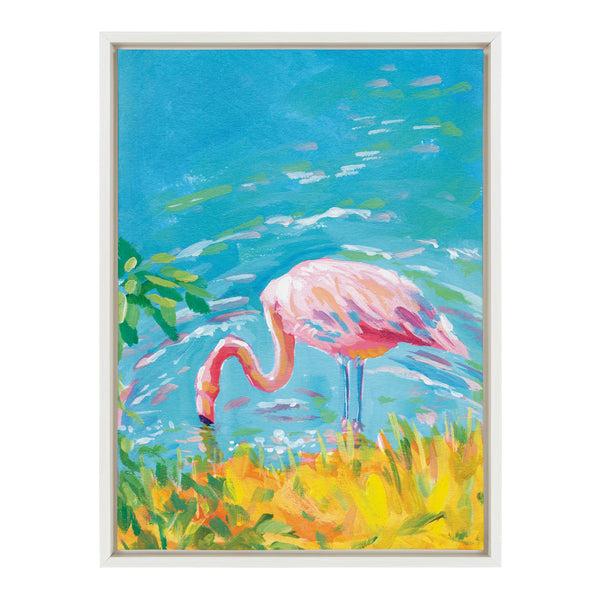 kate & laurel Sylvie Summer Sip Framed Canvas by Rachel Christopoulos