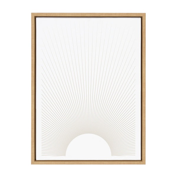 Kate & Laurel Sylvie Sun Rays Framed Canvas By Rocket Jack