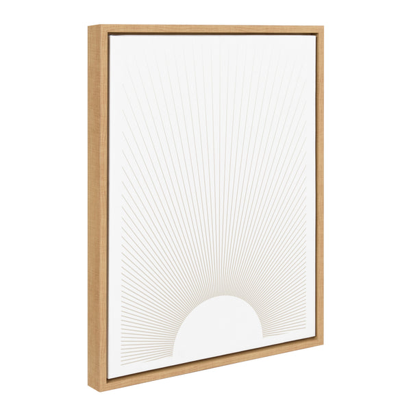 Kate & Laurel Sylvie Sun Rays Framed Canvas By Rocket Jack