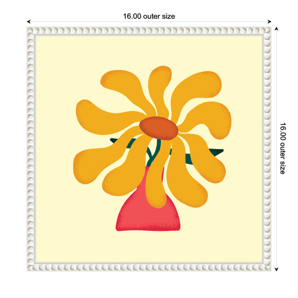 Kate & Laurel Sylvie Sunflower 3 Framed Canvas By Carrie Cantwell