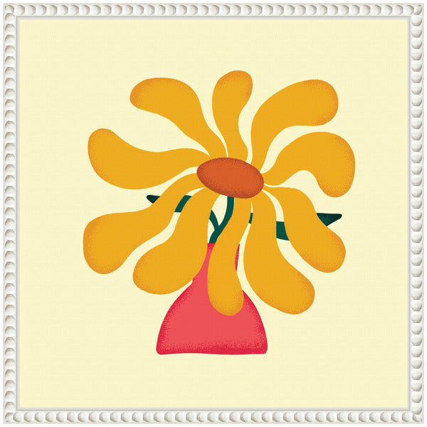 Kate & Laurel Sylvie Sunflower 3 Framed Canvas By Carrie Cantwell