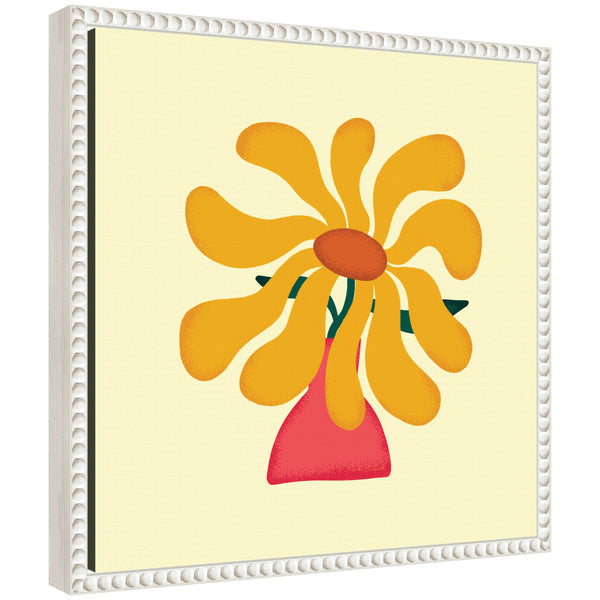 kate & laurel Sylvie Sunflower 3 Framed Canvas by Carrie Cantwell