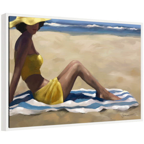kate & laurel Sylvie Sunny Side Framed Canvas by Mary Sparrow