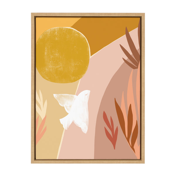 Kate & Laurel Sylvie Sunrise Dove Framed Canvas By Kate Aurelia Holloway