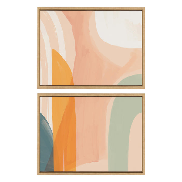 Kate & Laurel Sylvie Sunrise Over Marrakesh 1 And 2 Framed Canvas By Kate Aurelia Holloway