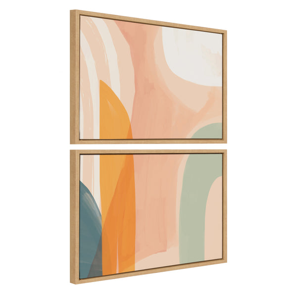 kate & laurel Sylvie Sunrise Over Marrakesh 1 and 2 Framed Canvas by Kate Aurelia Holloway