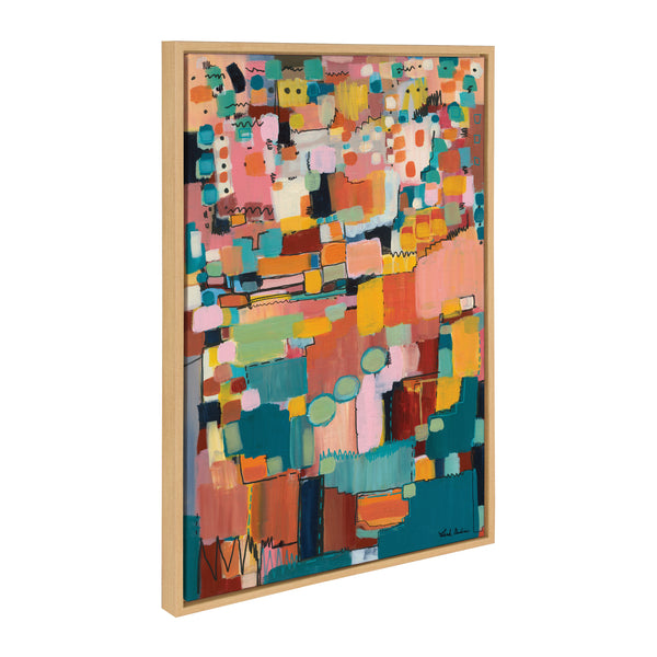 Kate & Laurel Sylvie Sunset Fiesta Framed Canvas By Leah Nadeau