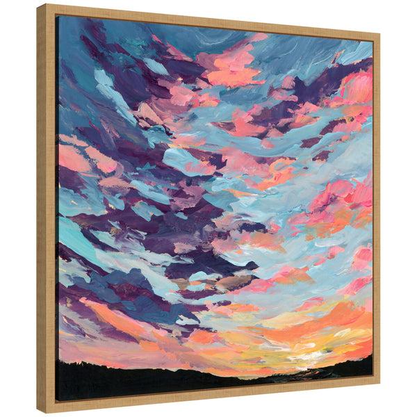 kate & laurel Sylvie Sunset Study Framed Canvas by Emily Kenney