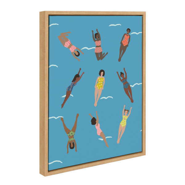 Kate & Laurel Sylvie Swimmers Framed Canvas By Queenbe Monyei