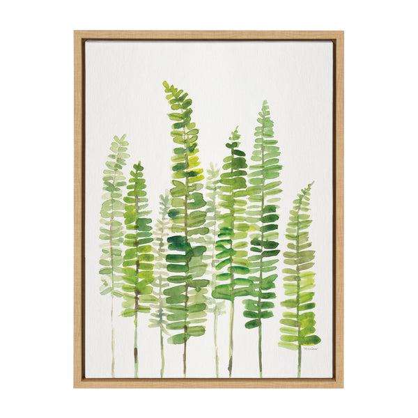 Kate & Laurel Sylvie Sword Ferns Framed Canvas By Patricia Shaw