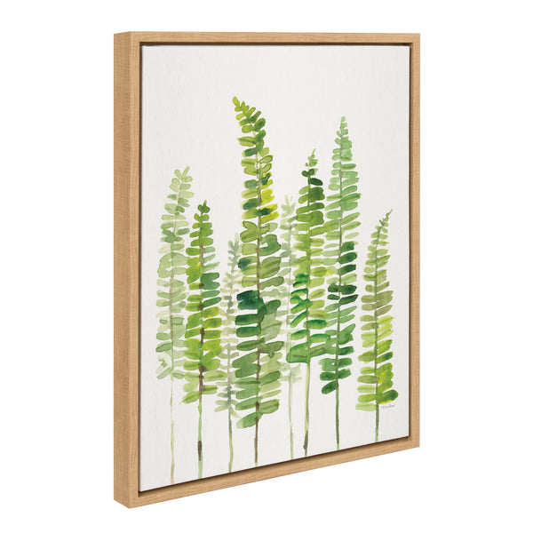Kate & Laurel Sylvie Sword Ferns Framed Canvas By Patricia Shaw