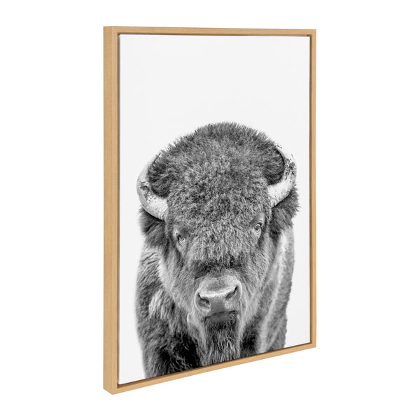 Kate & Laurel Sylvie Sylvie Bison Portrait Black And White Stag Profile And Moose Framed Canvas Art Set By Amy Peterson Art Studio