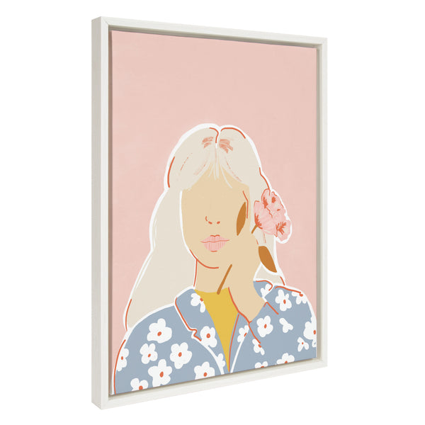 Kate & Laurel Sylvie Thanks For The Flowers Framed Canvas By Alja Horvat