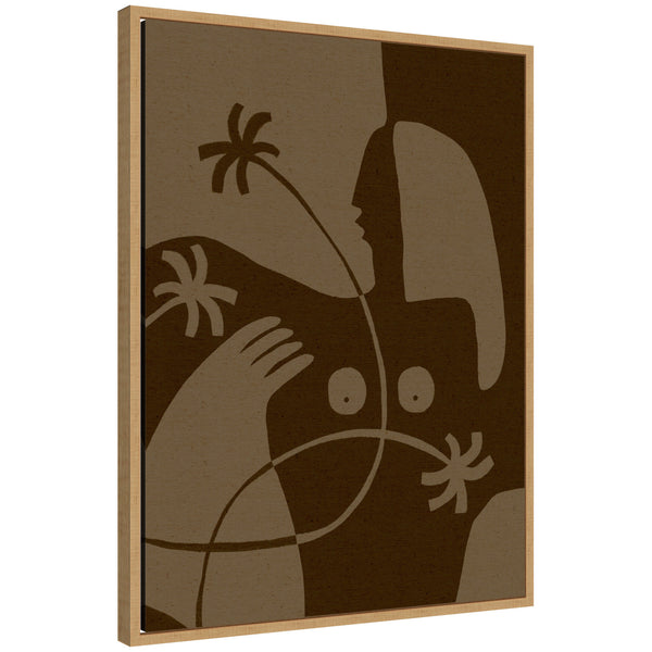 kate & laurel Sylvie The Land Story 6 Framed Canvas by Shatha Al Dafai