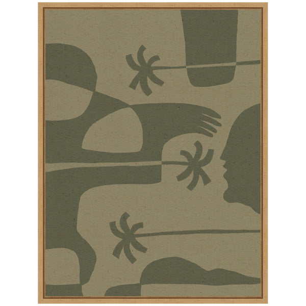 Kate & Laurel Sylvie The Land Story 7 Framed Canvas By Shatha Al Dafai