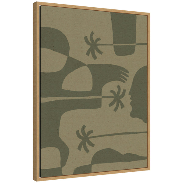 kate & laurel Sylvie The Land Story 7 Framed Canvas by Shatha Al Dafai