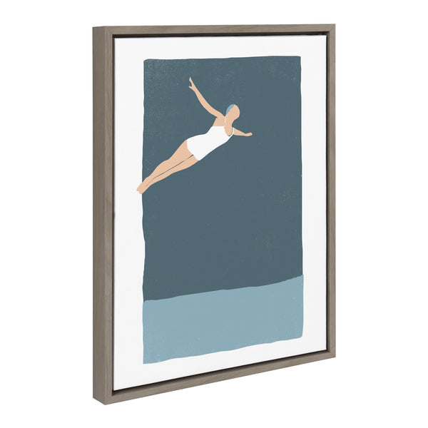 Kate & Laurel Sylvie The Leap Framed Canvas By Rocket Jack