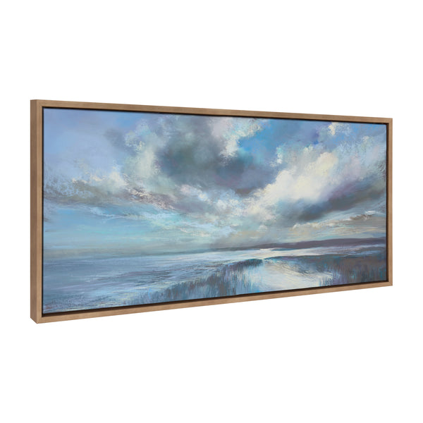 kate & laurel Sylvie The Tide Waits for No Man Framed Canvas by Nel Whatmore