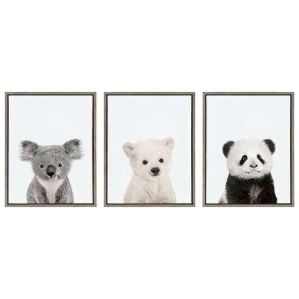 Kate & Laurel Sylvie Three Bears Framed Canvas By Amy Peterson