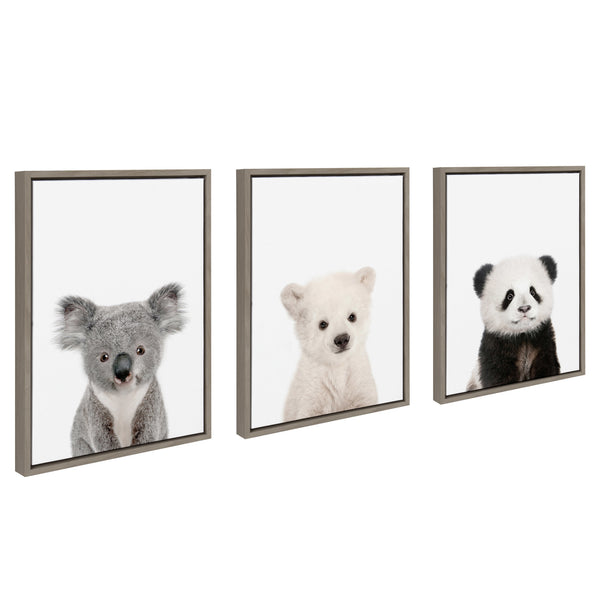 Kate & Laurel Sylvie Three Bears Framed Canvas By Amy Peterson