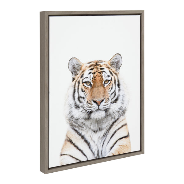 Kate & Laurel Sylvie Tiger Portrait Framed Canvas By Amy Peterson Art Studio