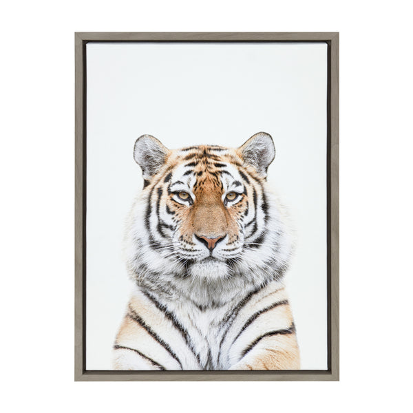 Kate & Laurel Sylvie Tiger Portrait Framed Canvas By Amy Peterson Art Studio