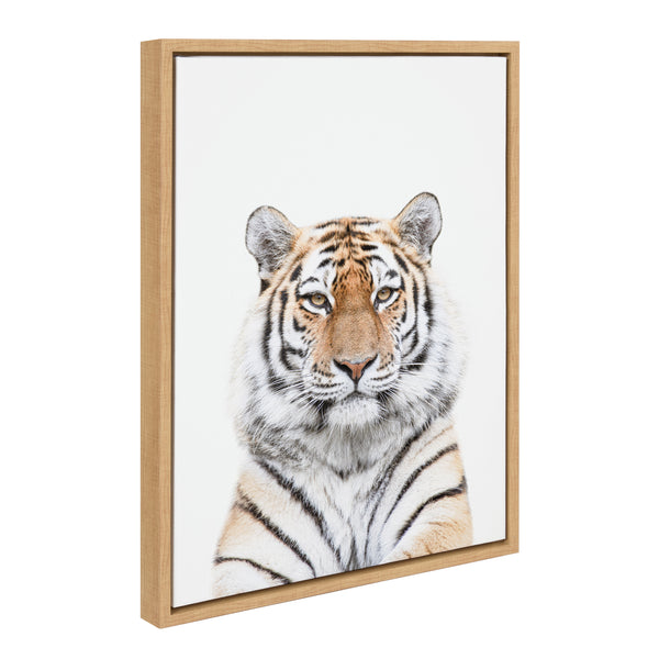 kate & laurel Sylvie Tiger Portrait Framed Canvas by Amy Peterson Art Studio
