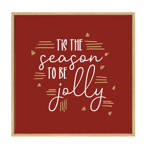 Kate & Laurel Sylvie Tis The Season Framed Canvas By Border Bloom
