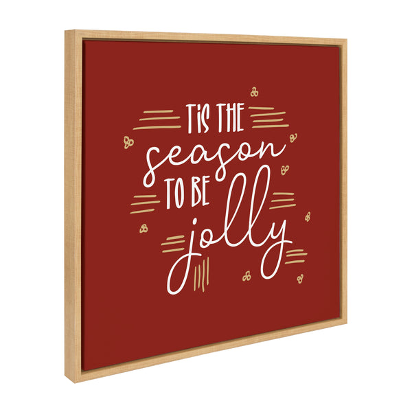 kate & laurel Sylvie Tis The Season Framed Canvas by Border Bloom