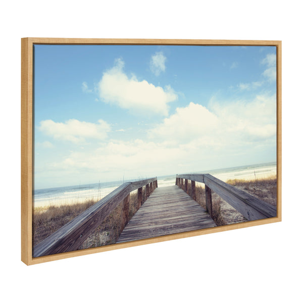 Kate & Laurel Sylvie To The Beach Framed Canvas By Matt Meyer