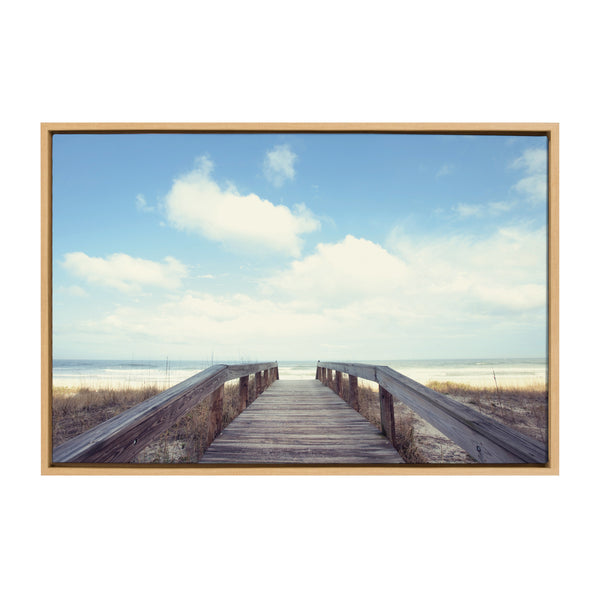 kate & laurel Sylvie To The Beach Framed Canvas by Matt Meyer