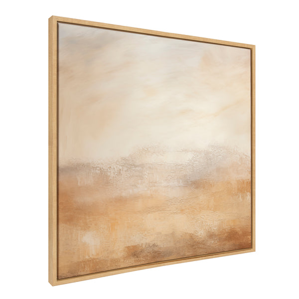 kate & laurel Sylvie Tonal Abstract Earthy Warm Framed Canvas by The Creative Bunch Studio