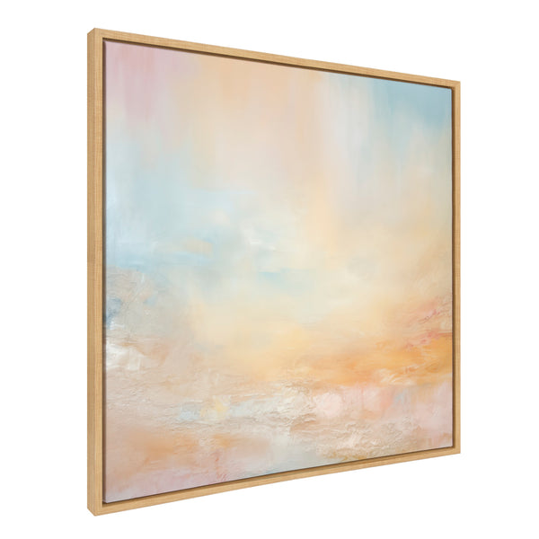 Kate & Laurel Sylvie Tonal Abstract Pastels Framed Canvas By The Creative Bunch Studio
