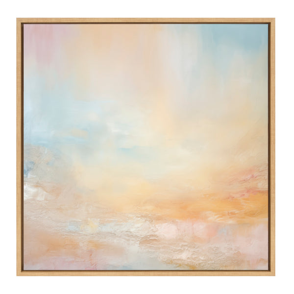 Kate & Laurel Sylvie Tonal Abstract Pastels Framed Canvas By The Creative Bunch Studio