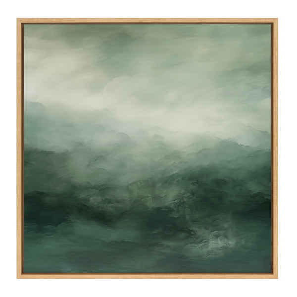 Kate & Laurel Sylvie Tonal Abstract Sage Green Framed Canvas By The Creative Bunch Studio