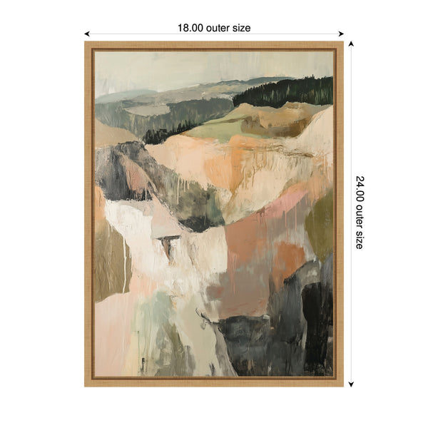 Kate & Laurel Sylvie Tonal Mountains I Framed Canvas By Amy Lighthall