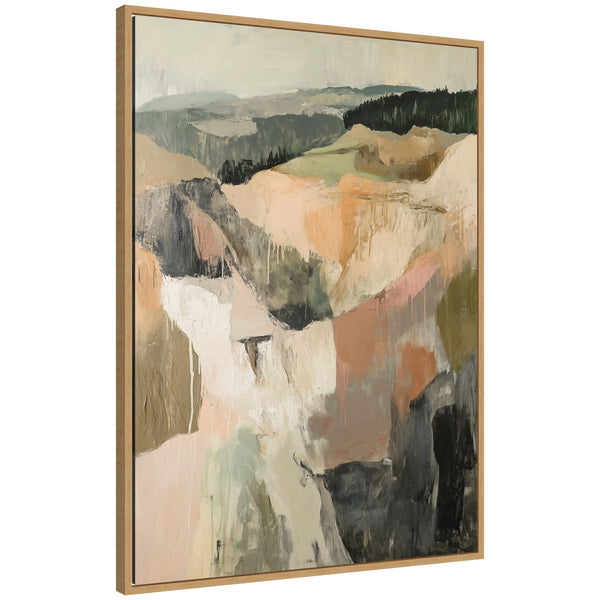 kate & laurel Sylvie Tonal Mountains I Framed Canvas by Amy Lighthall