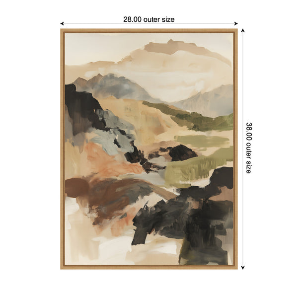 Kate & Laurel Sylvie Tonal Mountains II Framed Canvas By Amy Lighthall