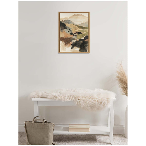 Kate & Laurel Sylvie Tonal Mountains II Framed Canvas By Amy Lighthall