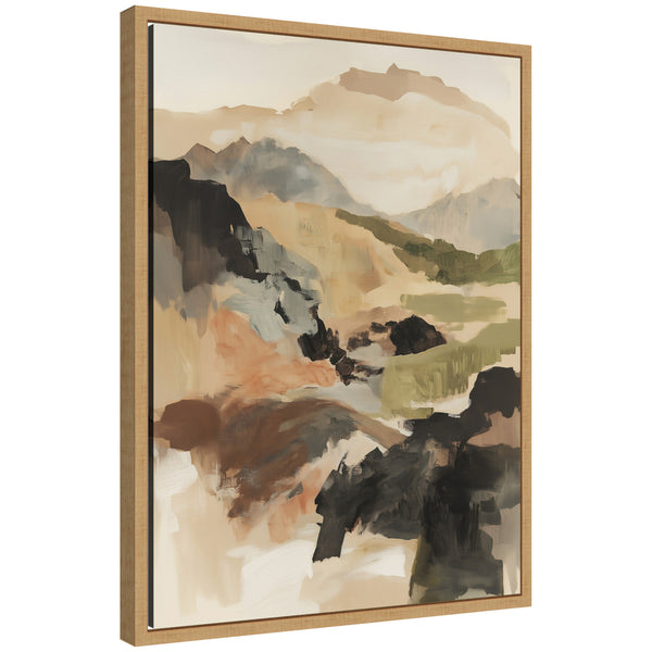 kate & laurel Sylvie Tonal Mountains II Framed Canvas by Amy Lighthall