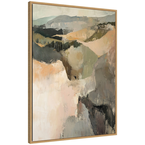 Kate & Laurel Sylvie Tonal Mountains III Framed Canvas By Amy Lighthall