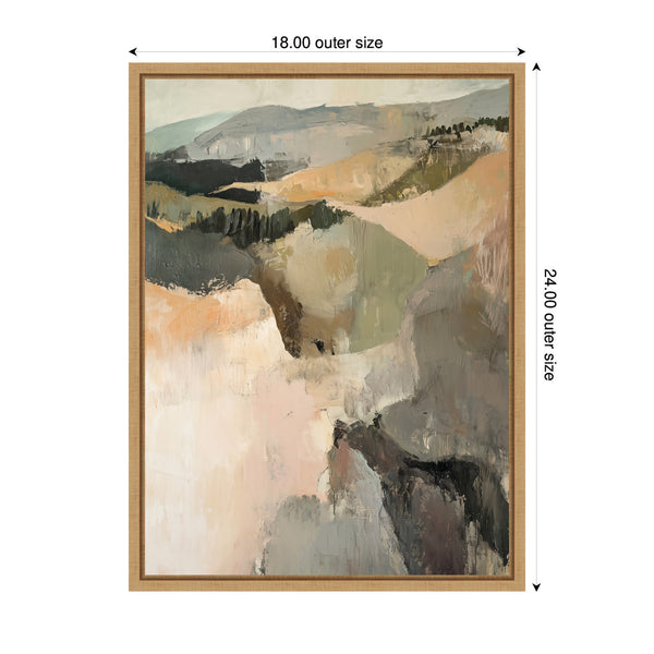 Kate & Laurel Sylvie Tonal Mountains III Framed Canvas By Amy Lighthall