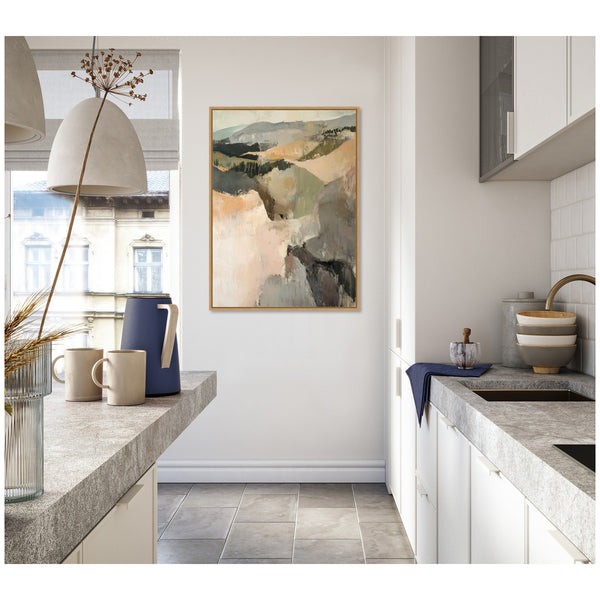 Kate & Laurel Sylvie Tonal Mountains III Framed Canvas By Amy Lighthall
