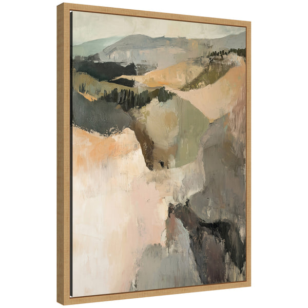 kate & laurel Sylvie Tonal Mountains III Framed Canvas by Amy Lighthall