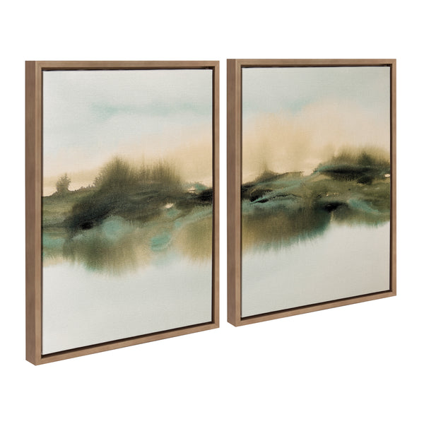 Kate & Laurel Sylvie Tranquil Meadows I And II Framed Canvas Art Set By Amy Lighthall