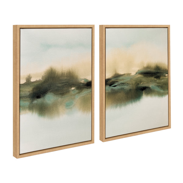 kate & laurel Sylvie Tranquil Meadows I and II Framed Canvas Art Set by Amy Lighthall